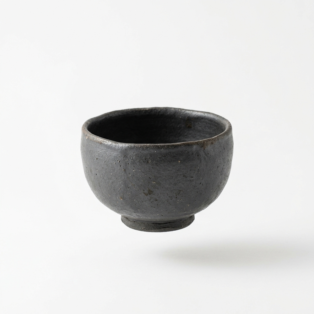 Floating clay tea cup